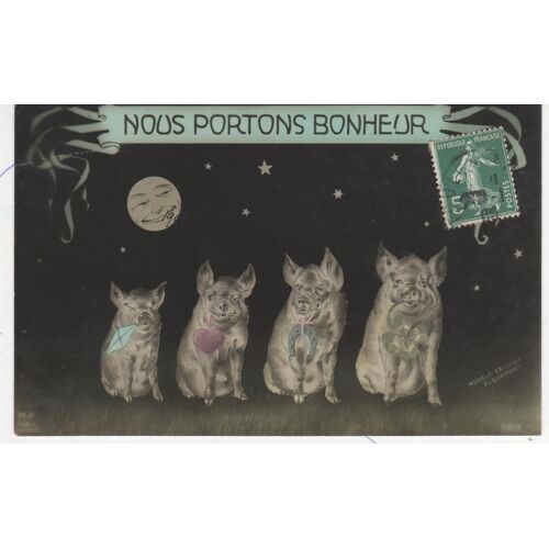 Cpa Porte Bonheur 1905