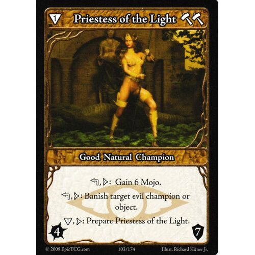 Carte Trading Card Game Epic Time Wars Priestess Of The Light 103/174 Vo