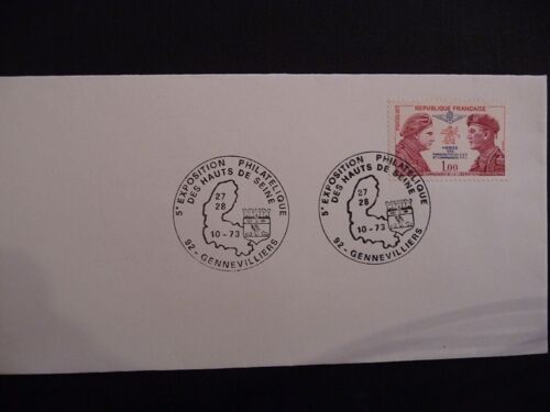 Enveloppe Philatélique Gennevilliers 1973 : 5ème Exposition Philathélique Des Hauts De Seine