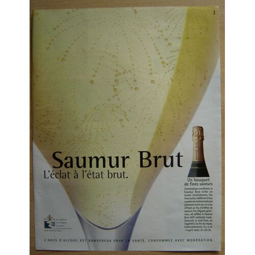 Publicité Papier - Vin Effervescent Saumur Brut De 2000