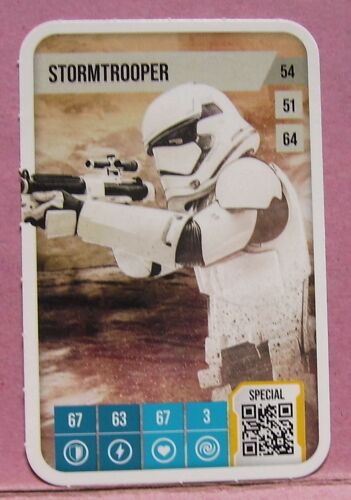 Carte Star Wars - Stormtrooper - 54 -51 - 64 - Spécial - Auchan 2025