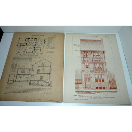 Tongres (Belgique), Plan De L'habitation D'un Architecte, L'architecture Usuelle