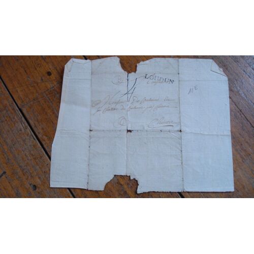 Marque Postale Xviiie:Lsc,Linéaire Loudun (1790) .