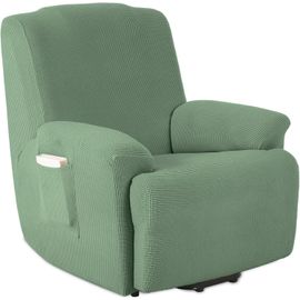 Housses De Fauteuils 1 Places Jacquard Housse De Canapé Extensible Housse Pour Canapé Relax (Vert Olive)