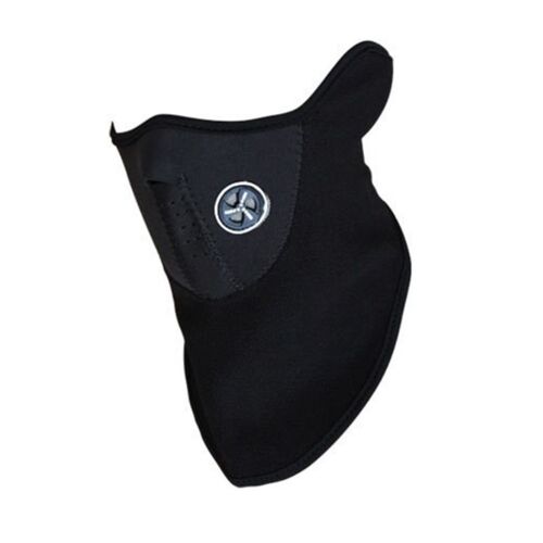 Masque De Ski De Cyclisme D'automne Et D'hiver Masque De Protection En Polaire Pour Le Visage, Noir - Taille Unique