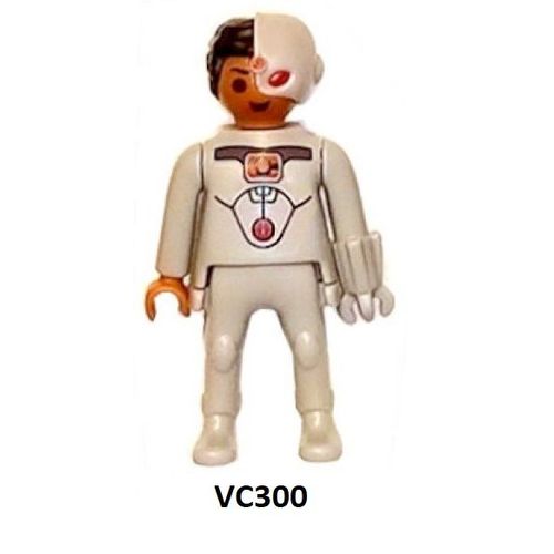 Figurine Kinder (2025) - Série: Dc Playmobil / N° 10 - Cyborg ( Vc300 / Vc-300 ) Avec Bpz
