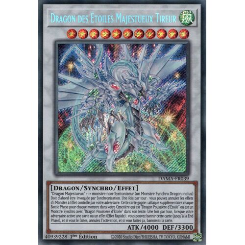 Yu-Gi-Oh ! Deck Dragon Poussière D'étoile Prêt À Être Jouer En Français