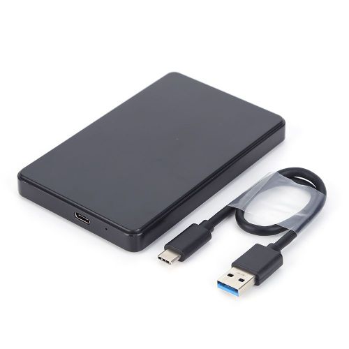 Noir - Boîtier de disque dur externe transparent, boîtier de disque dur SATA vers USB 3.1, 8 To, 10 Gbps, 8 To, SSD, USB 3.0 vers Type C, 2.5 pouces
