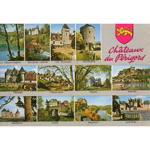 Cartte Postale Panorama Du Perigord Les Chateaux