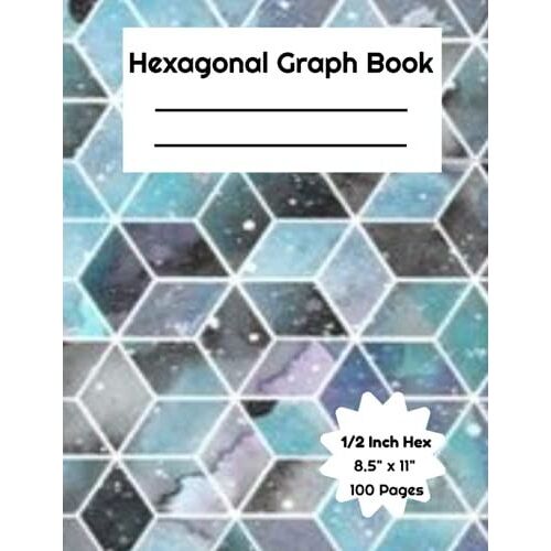 Hexagonal Graph Book: Blue Green Composition Notebook: Organic Chemistry & Biochemistry Note Book, 1/2 Inch Hexagons
