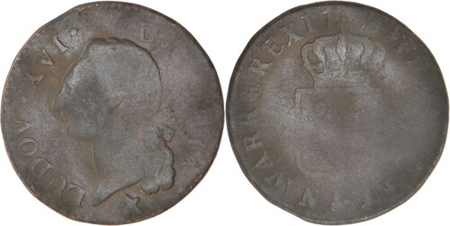 France - Sol À L'écu - Louis Xvi - 1784 - Aix En Provence (&) - 565 900 Ex. - 13-005