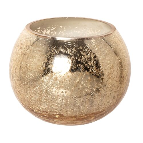 Bougie parfumée en verre chromé doré