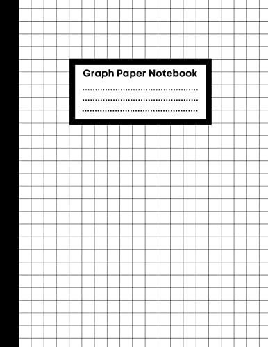 Graph Paper Notebook: 5x5 Graph Ruled Grid Paper Black And White Large Composition Notebook 200 Pages 8.5x11 Inches For Math Science Design Project School