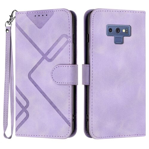 Coque Pour Samsung Galaxy Note 9,Etui En Cuir Pu Portefeuille Magnétique Coque Pour Samsung Galaxy Note 9,Antichoc Housse De Protection Avec Fente Carte Und Flip Béquille,Violet