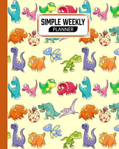 Simple Weekly Planner: Weekly Vibrant Calendar, Organizer, Scheduler, Productivity Tracker, Priority Task, Weekly Goal, To-Do List - Dragons Cover By Marina Hohmann