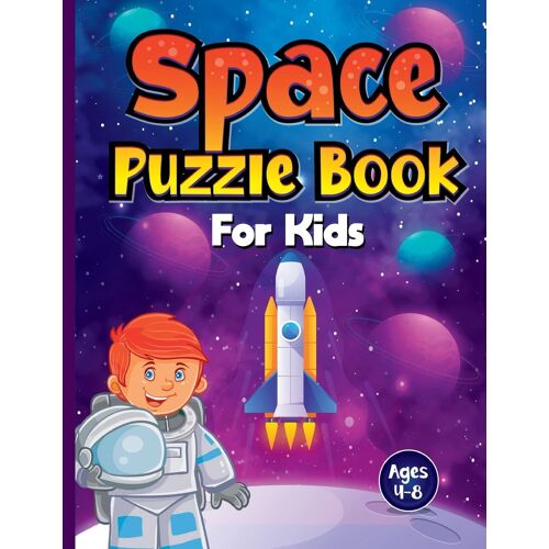 Space Puzzle Book For Kids Ages 4-8