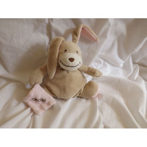 Doudou Lapin Beige Rose By Obaibi
