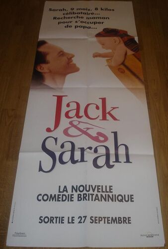 Jack & Sarah - Affiche Originale De Cinéma - Format 60x160 Cm - Un Film De Tim Sullivan Avec Richard E. Grant, Samantha Mathis, Judi Dench, Ian Mckellen - Année 1995