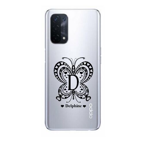 Coque Oppo A94 5G avec votre prénom 10 papillon noir