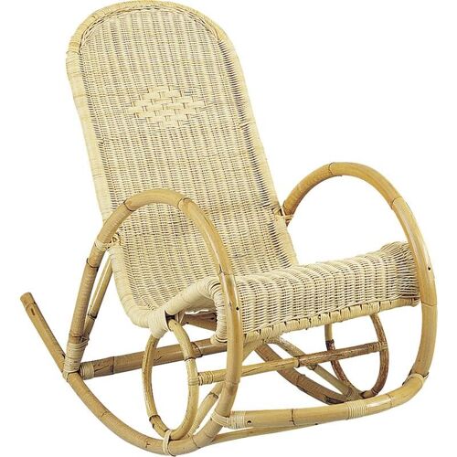 Rocking-chair en rotin naturel