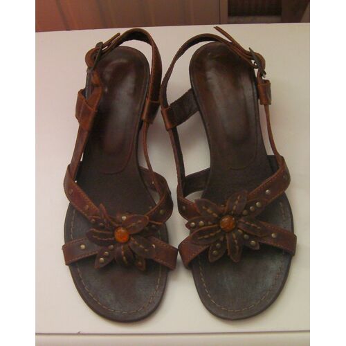 Sandales Cuir Marron - Taille 36