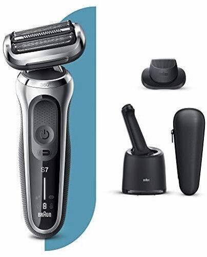 Braun Series 7 70-S7200cc - Rasoir Électrique Homme À Grille Sans Fil Argent, Rechargeable