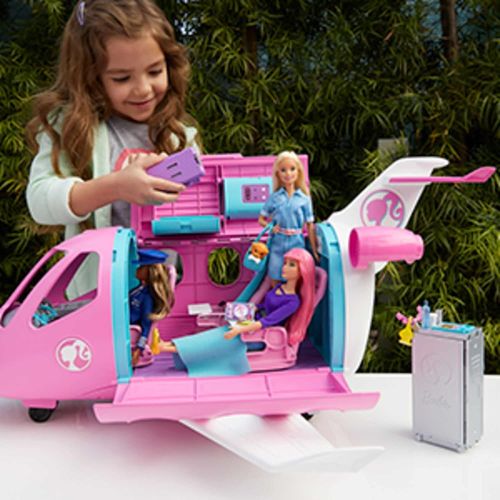 Barbie Avion de Rêve pour Poupées, avec Mobilier Et Plus de 15 Accessoires Inclus, Jouet pour Enfant de 3 Ans et Plus, GDG76.
