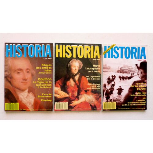 Lot De 3 Numéros De 'historia' 1988: N°496 (Avril) N°498 (Juin) N°499 (Juil.)