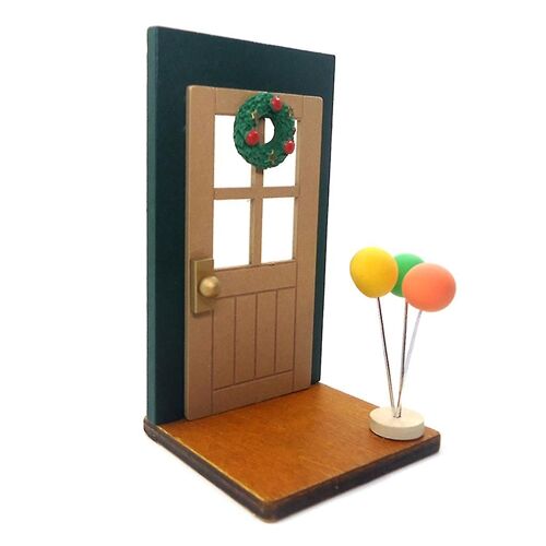 1:12 Maison De Poupée Ballon Porte Noël Décoration Miniature Pour Maison De Poupée Meubles Accessoires Bricolage Scène Layout
