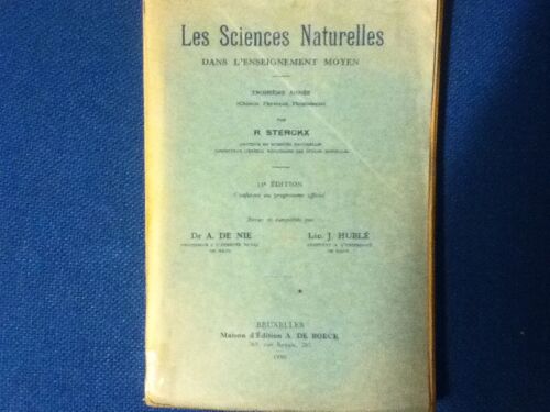 Les Sciences Naturelles Dans L'enseignement Moyen