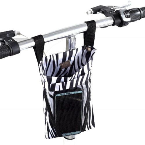 Rayures Zébrées - Panier De Vélo De Grande Capacité, Support De Transport Polyvalent Pour Cyclisme, Pochette Détachable, Panier Avant Étanche Pour Scooters