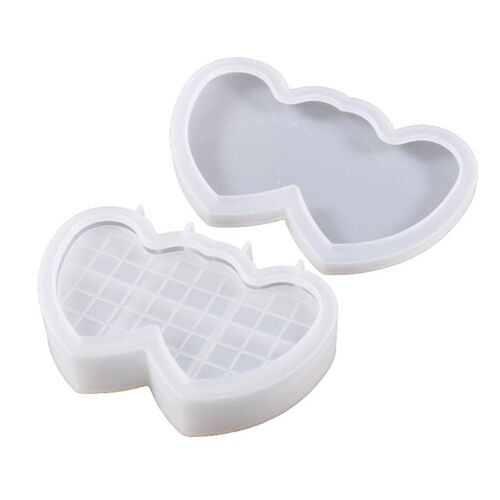Jewelry Box Resin Mold Storage Box Mold Heart Resin Jar Mould For Diy Crafts