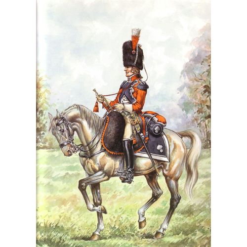 Plan Cartonnée Représentant Un Carabinier Trompette 1806
