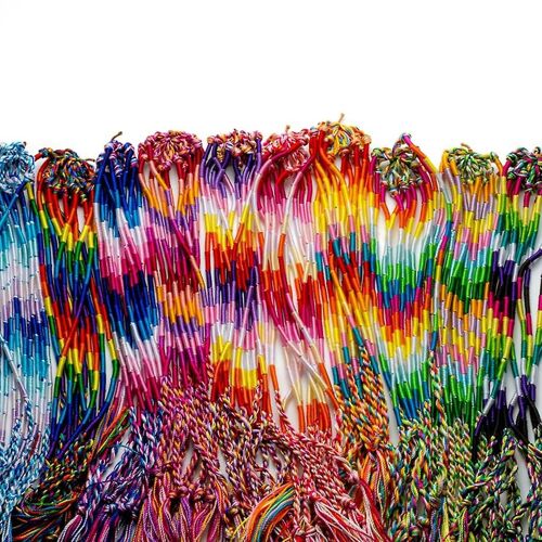 Femmes Filles Bijoux Cadeau Diy Fabrication À La Main Coton Corde Bracelets Couleur Aléatoire