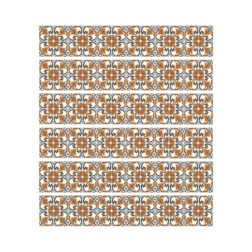 Flower Tile Floor Stair Sticker Pvc Salle de bain Cuisine Décoration Imperméable à l'eau Mural Décalcomanies Art Papier peint 6pcs