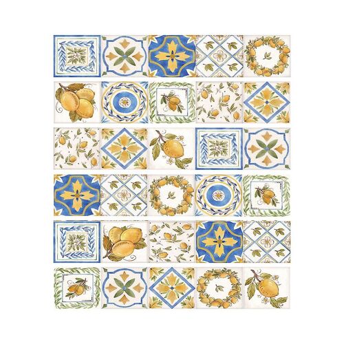 6pcs Fruit Carrelage Sol Escalier Autocollant Pvc Salle de Bain Cuisine Décoration Imperméable Mural Décalcomanies Art Papier Peint