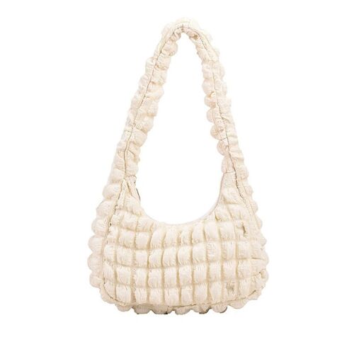 Pleated Cloud Bag Shoulder Bag Underarm Bag Small Square Bag For Beach Party