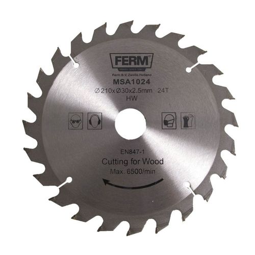 Ferm MSA1024 Lame de scie 210 x 30/16/18, 24 TPI