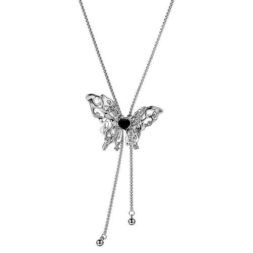 Y2k Luxury Long Butterfly Necklace For Women Korean Fashion Pull Sweater Chain