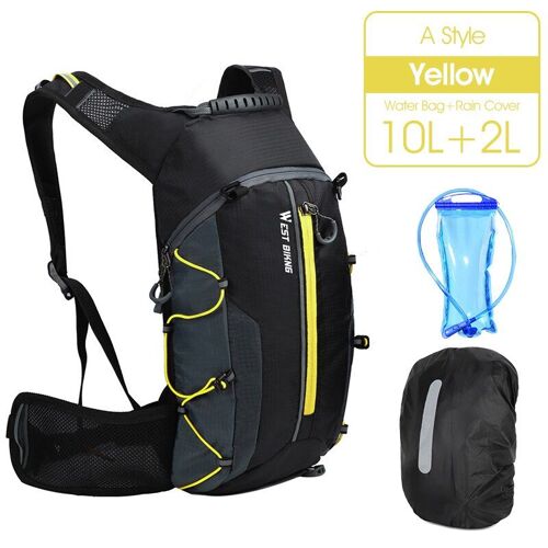 Jeu De Jaune 10l - Sac À Dos Étanche Pour Sports De Plein Air, Portable, Hydratant, Pour Voyage, Randonnée, Vélo De Montagne