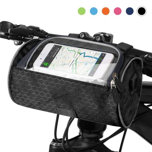 Le Noir - Sac De Guidon De Vélo En Plein Air, Sacoche De Tête De Téléphone Portable, Grande Capacité, Étanche, Cadre Avant De Cyclisme