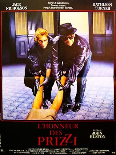 L'honneur Des Prizzi De John Huston - 1985 - Jack Nicholson - Kathleen Turner - 60 X 80 Cm - Affiche Cinéma Originale Plié