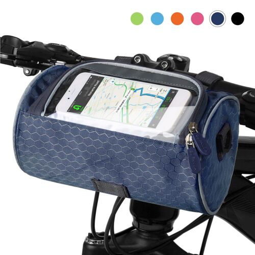 Bleu Marine - Sac De Guidon De Vélo En Plein Air, Sacoche De Tête De Téléphone Portable, Grande Capacité, Étanche, Cadre Avant De Cyclisme