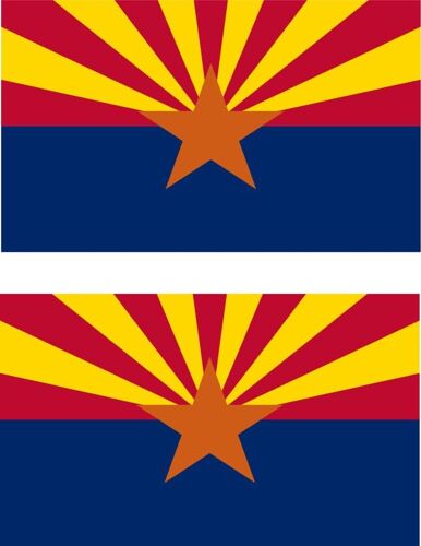 2 X Autocollant Sticker Voiture Moto Vinyl Macbook Drapeau Usa Americain Arizona