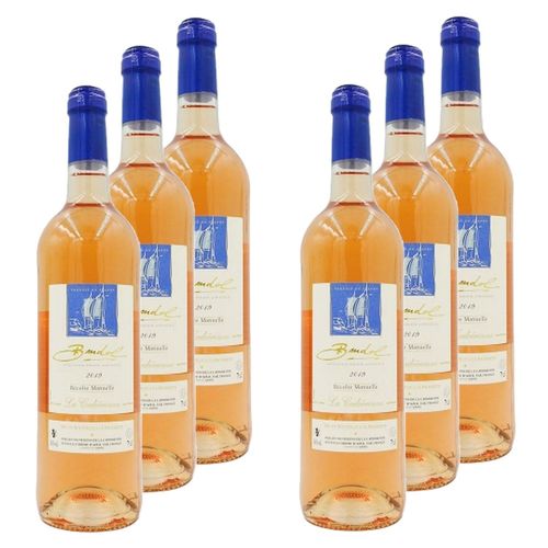 Lot 6x Vin Rosé Bandol - Bouteille 750ml