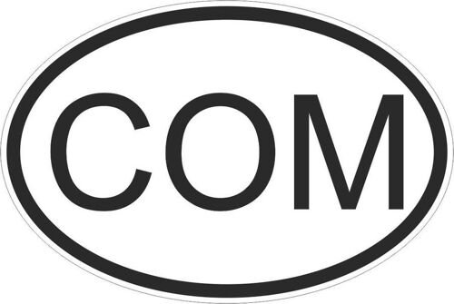 Autocollant Sticker Drapeau Oval Code Pays Voiture Moto Comores Comorien Com