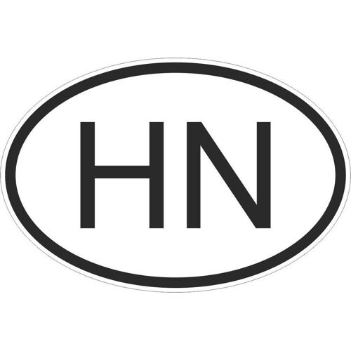Autocollant Sticker Drapeau Oval Code Pays Voiture Moto Honduras Hondurien Hn