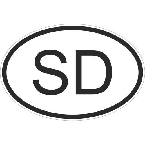 Autocollant Sticker Drapeau Oval Code Pays Voiture Moto Swaziland Swazi Sd