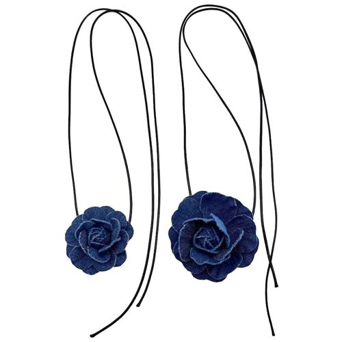 2pcs Camélias Collier De Fleurs Choker Bijoux Collier Chaîne De Clavicule