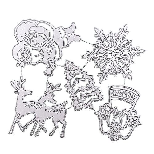 Christmas Tree Elk Metal Cutting Dies Stencil Diy Scrapbooking Album Paper Card Template Mold Embossing Craft Decoration